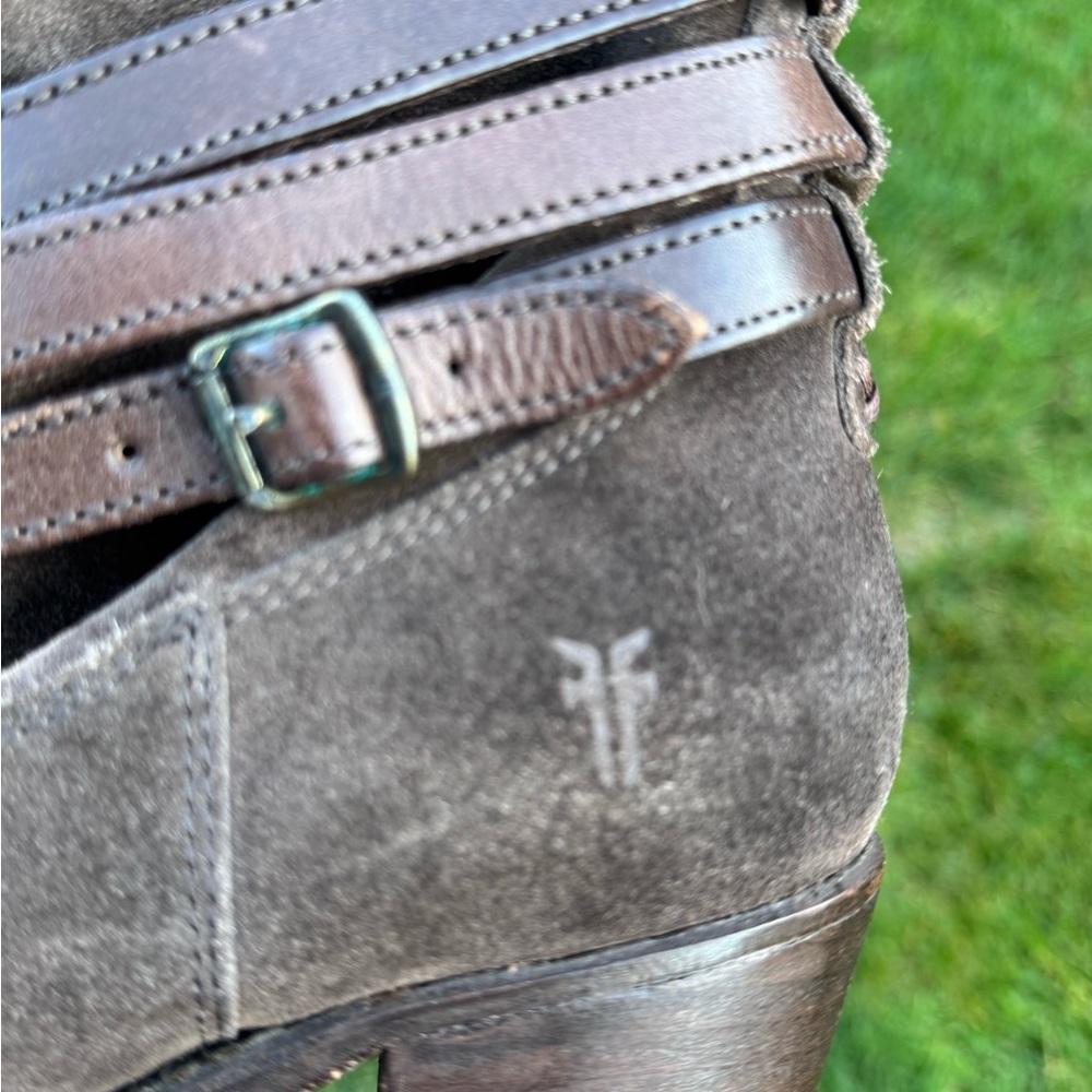 Suede Ankle Booties in Brown - Picture 10 of 16